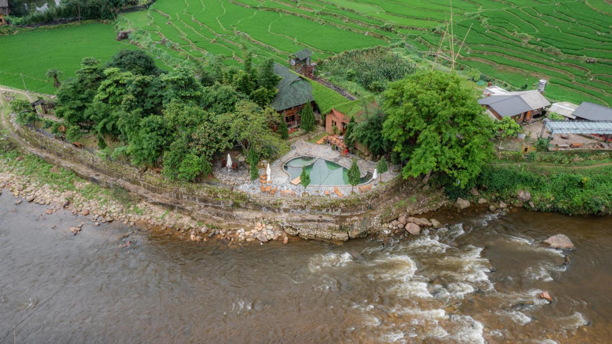 Sapa Riverside Ecolodge & Spa Esterno foto